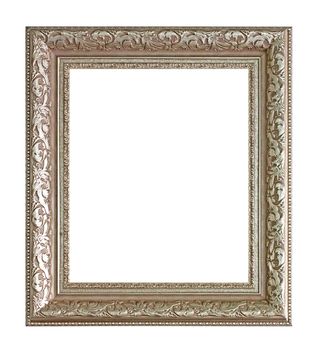 woode picture frame. Isolated over white background