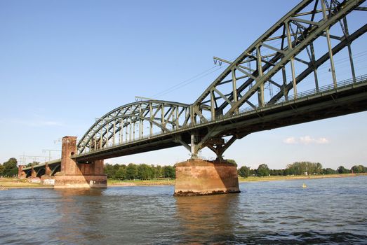 The Suedbruecke (South Bridge) over the Rhine in Cologne, Germany