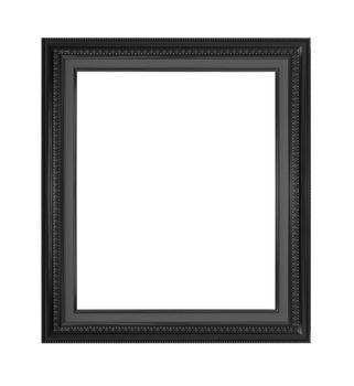 black antique frame isolated on white background.