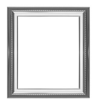 black antique frame isolated on white background.