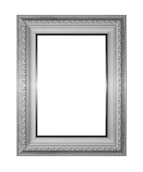 black antique frame isolated on white background.