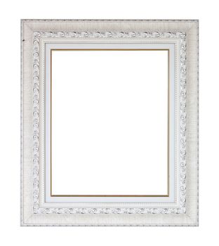 woode picture frame. Isolated over white background