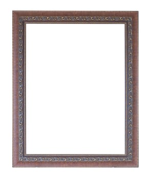 woode picture frame. Isolated over white background