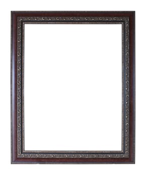 woode picture frame. Isolated over white background