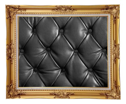 Photo frame with black Leather texture
