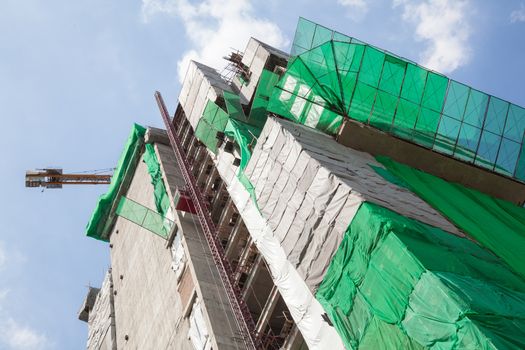 Big Construction Site with Cranes