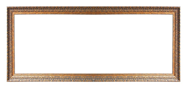 woode picture frame. Isolated over white background