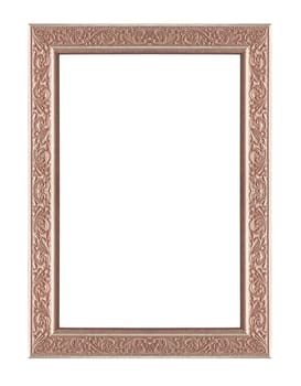 woode picture frame. Isolated over white background