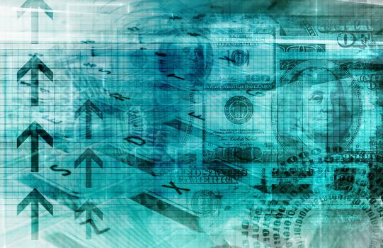 A Finance Spreadsheet Tech Graph Art Background