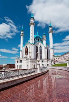 Qol Sharif mosque in Kazan, Russia. Vertical shot.