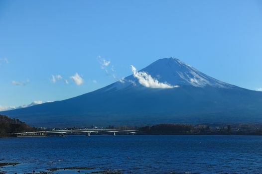Fuji mountain and Kawaguchiko Lake