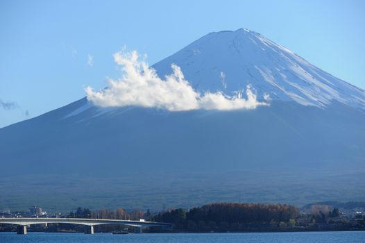 Fuji mountain and Kawaguchiko Lake