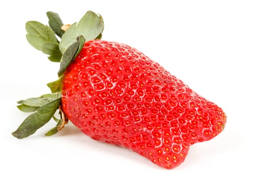 fresh red strawberry isolated on white background