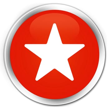Star icon glossy orange round button