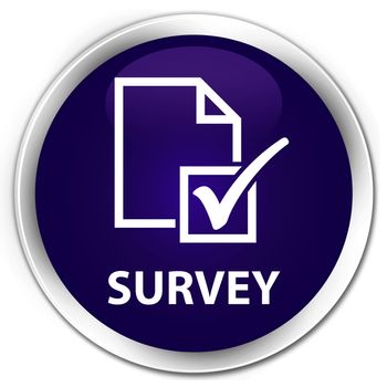 Survey glossy purple round button