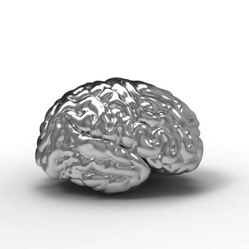 Human brain 3D model, isolated