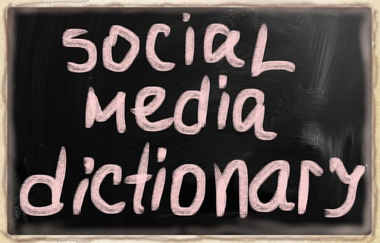 social media concept - text on a blackboard.