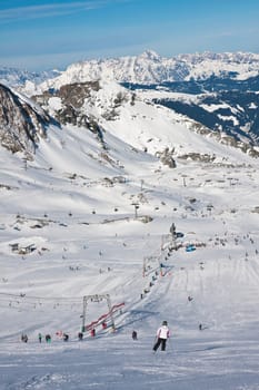 Ski resort of Kaprun, Kitzsteinhorn glacier. Austria