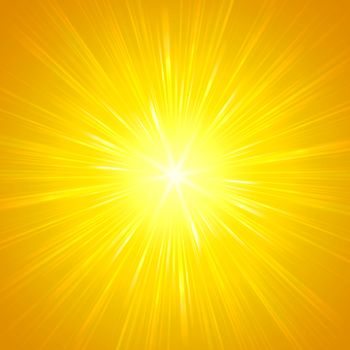 abstract  background, yellow star with shining light rays