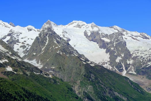 Image of beautiful landscape with Caucasus mountains