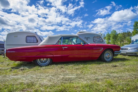 Classic Amcar, 1965 Ford Thunderbird, T-bird. The image is shot by Dawn at the Farm in Halden, Norway.