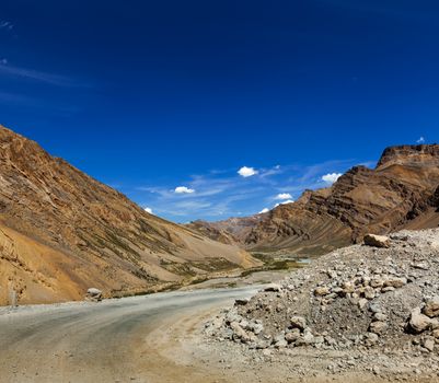 Manali-Leh road to Ladakh in Indian Himalayas. Ladakh, India