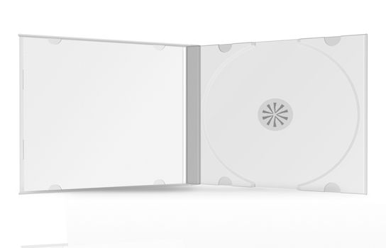 collection of various blank white paper cd box on white background