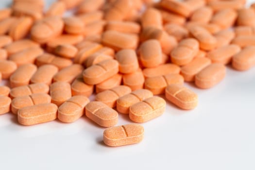 Medicinal pills piled in round shape