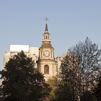 Church in downtown of Santiago, Chile, South America