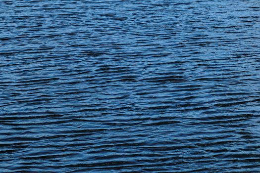 blue water surface on the wind