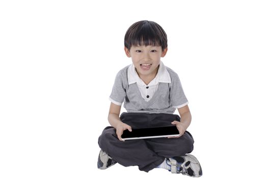 Boy with a touchpad