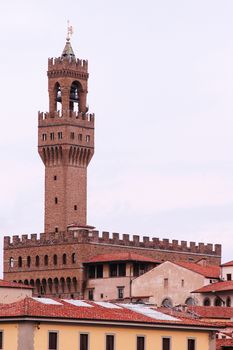 Romanesque building of Palazzo Vecchio � Old Palace � a famous landmark in Florence, Italy