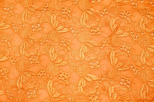 Retro orange textile for background