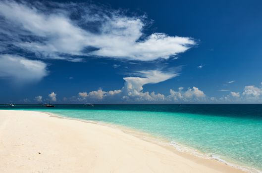 Beautiful island beach at Maldives
