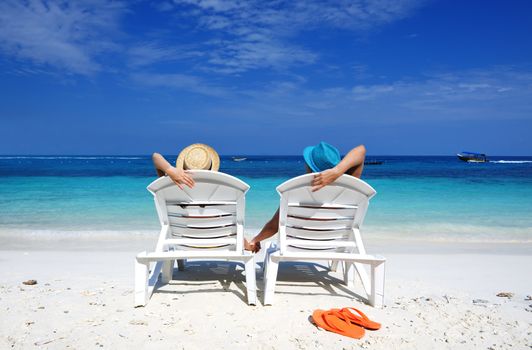 Couple on a tropical beach