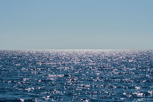 neverending blue sea as background