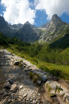 Mountain landscape in the high tatras