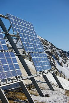 Solar Panels on a mountain