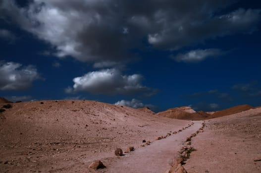 Road in the desert . Israel .