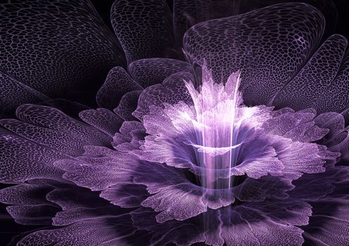 Abstract 3D futuristic flower