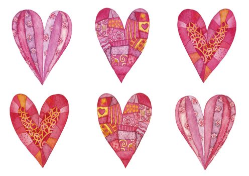 Hearts, greeting card for Valentine's Day