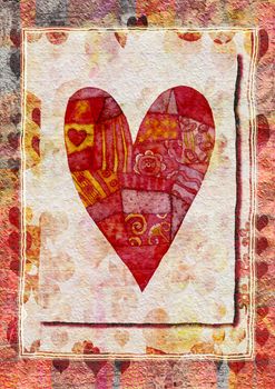 Heart, greeting card for Valentine's Day