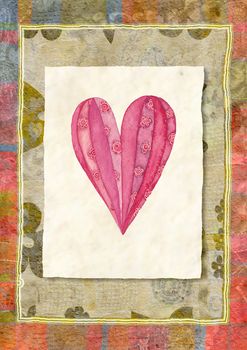 Heart, greeting card for Valentine's Day