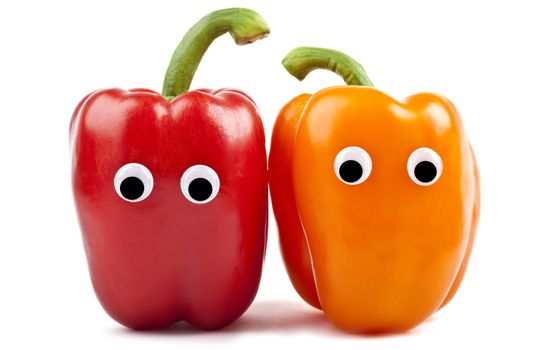 Bell Pepper Characters over a white background.