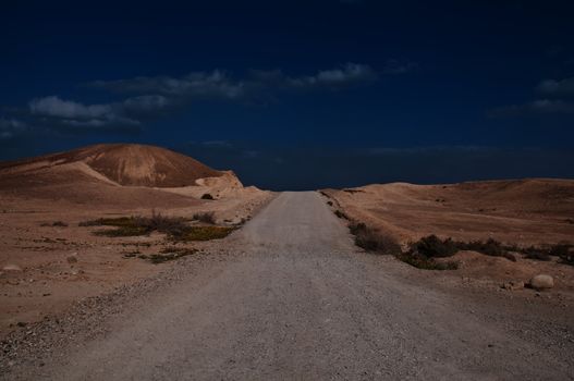 Road in the desert . Israel .