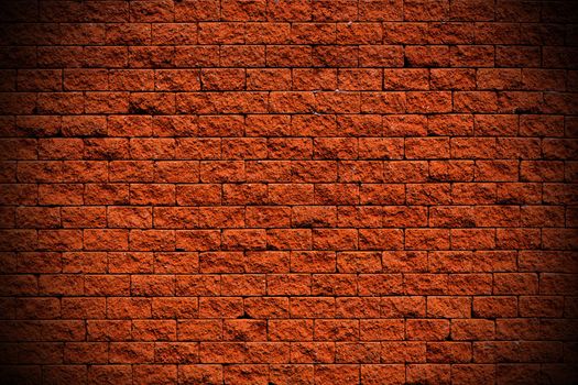 Thai Red brown brick wall outside the building