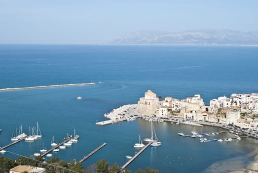 The town of Castellammare del Golfo in the province of Trapani, Sicily, Italy