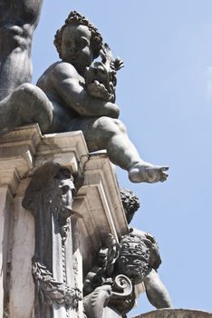 Fountain of Neptune in Bologna, Italy