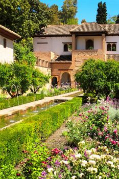 Patio in Alhambra, Spain