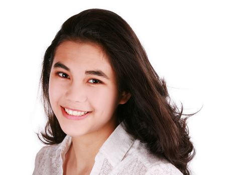 Beautiful teen girl smiling, part Thai - Scandinavian descent